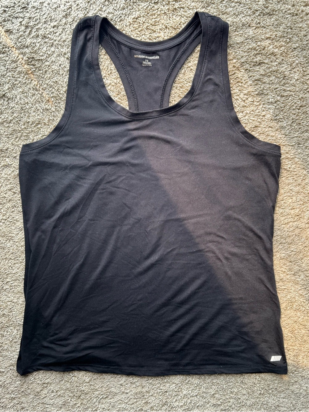 Amazon Essentials Black Racerback Active Tank Top Women’s Large Moisture Wicking